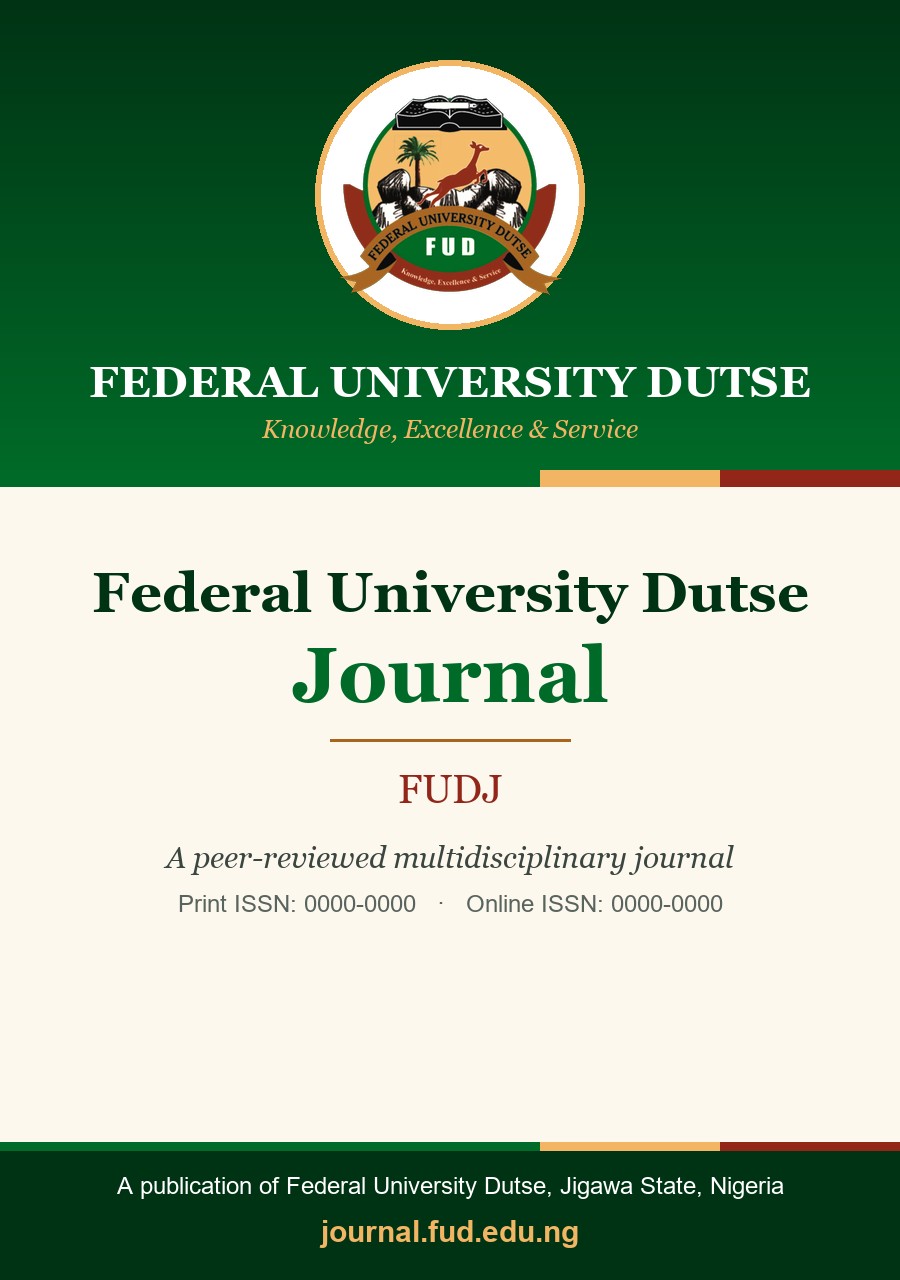Federal University Dutse Journal cover